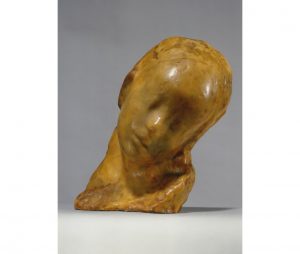 Medardo Rosso (Torino 1858 – Milano 1928), Bambino malato (Enfant malade) Cera di cm 25,2 x 23 x 18, post 1913. Iscrizione sul retro in basso “A Tilde Favai” e dietro “A Tilde_Milano”